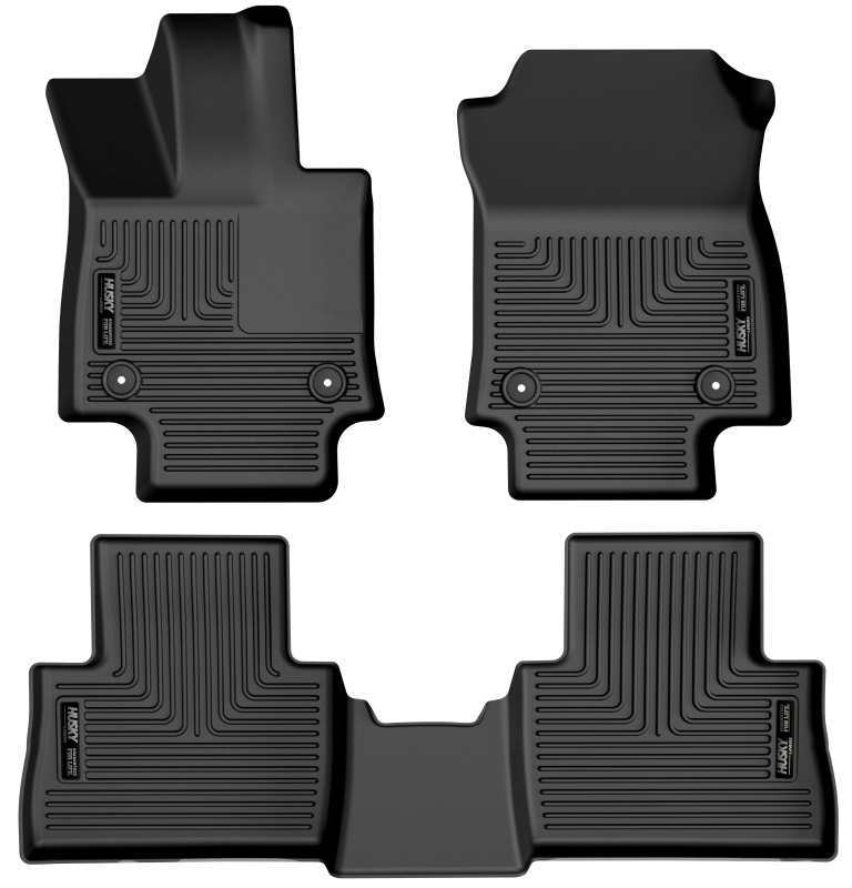 Lexus NX350 Floor Liners - Front + Rear - Husky Liners - WeatherBeater - Black - `22-`23 Lexus NX350 Floor Liners - Front + Rear - Husky Liners - WeatherBeater - Black - `22-`23